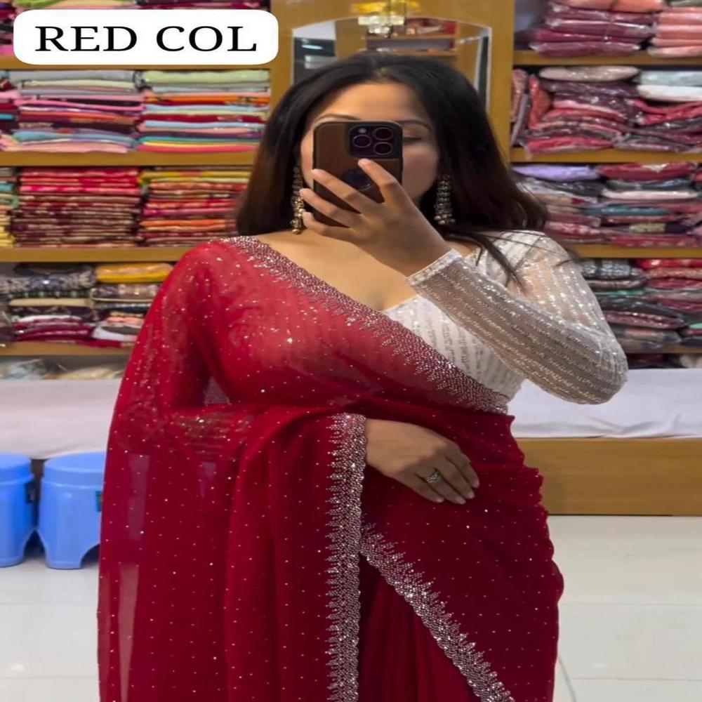 Ladies Printed Saree - Color: 9 Color