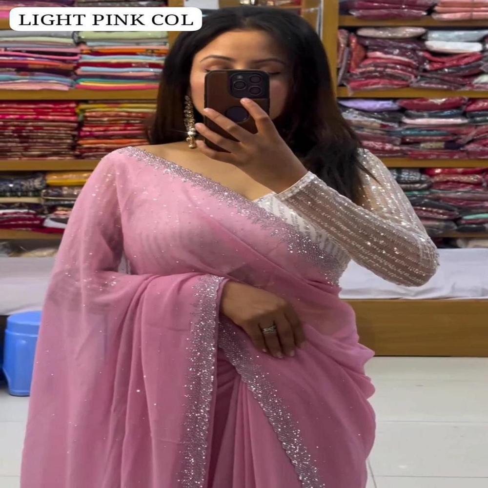 Ladies Printed Saree - Color: 9 Color