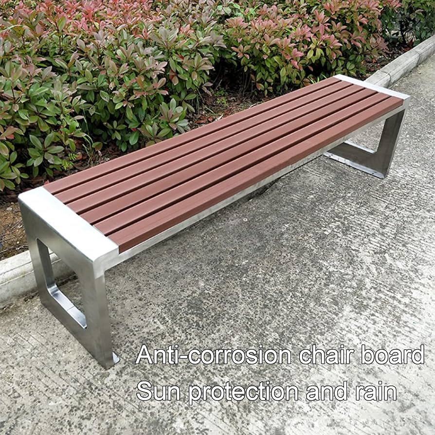 Stainless Steel Bench - 4 Feet, Sleek Silver Color, Modern Appearance, Rust-proof, Durable, Polished Finish For Outdoor Use