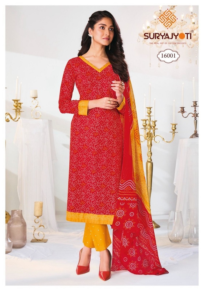 Suryajyoti Bandhani Special Vol-16  Dress Material