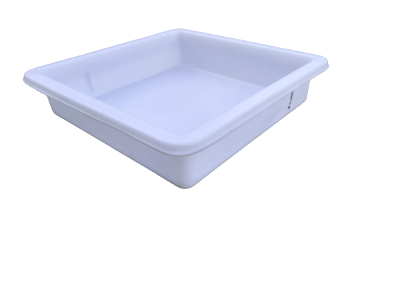 Plastic Square Tray - Color: White