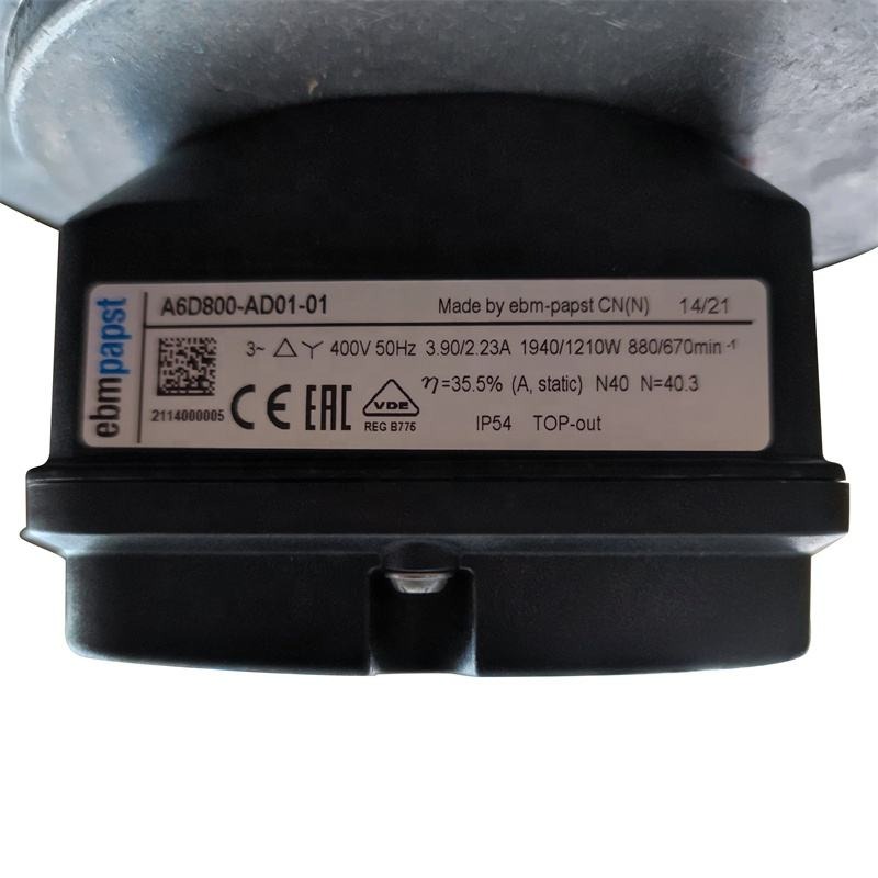 ebmpapst A6D800-AD01-01 800mm A6D800-AJ01-01 Condenser Air Conditioner Refrigeration Axial Cooling Fan A6D800-AU01-01