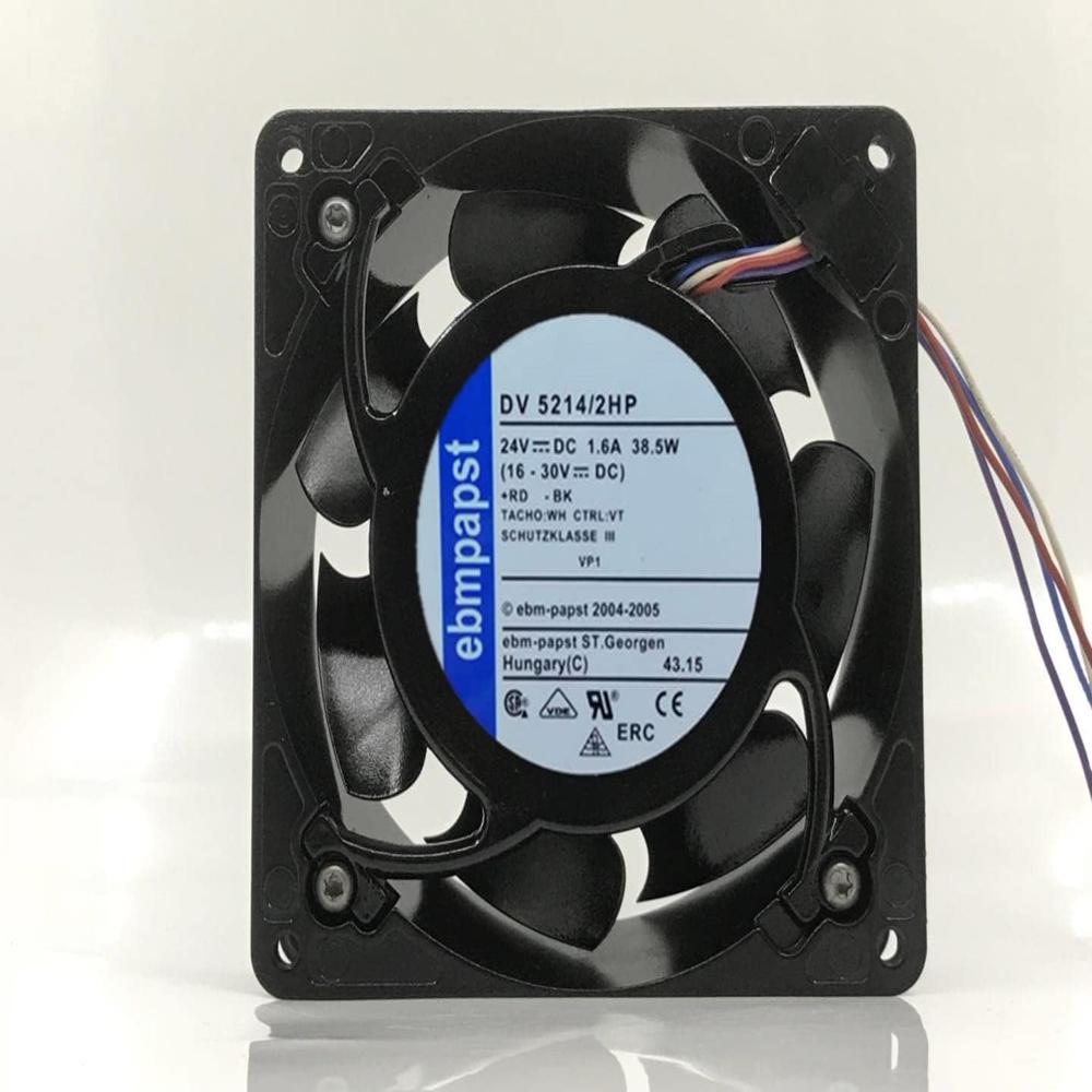 ebmpapst DV5214/2HP Axial Fan 24V-1.6A 38.5W DC Brushless Air Cooling Fan 6000 RPM 127 * 127 * 38mm 4Wire