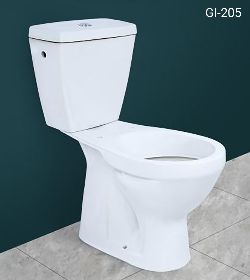 Toilet with separate cistern