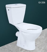 Two Piece Squat Toilet - Color: White