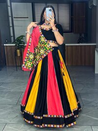 Pure Rayon Cotton  Chaniya Choli - Bust Size: 44 Inch (in)
