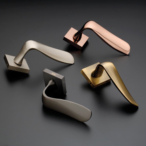 S-1010 Brass Mortise Door Handle Set - Color: As Per Availability