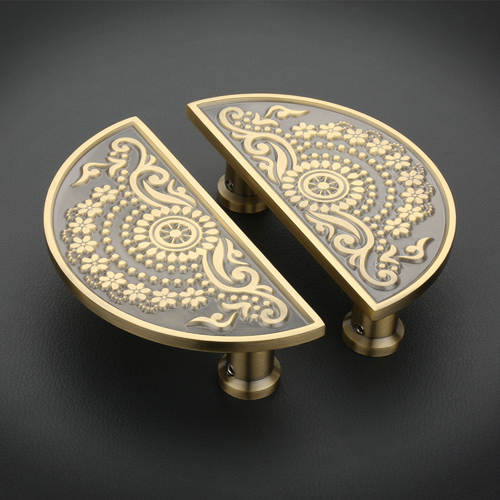 Main Door Handle - Brass Material, Various Sizes Available, Color As Per Availability | Smooth Polished Finish, Weather Resistant, Screw-In Installation