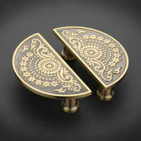 Main Door Handle - Brass Material, Various Sizes Available, Color As Per Availability | Smooth Polished Finish, Weather Resistant, Screw-in Installation