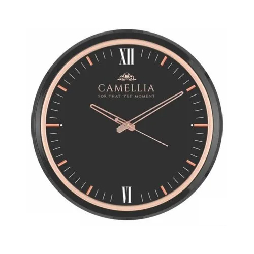 Customized Printed Wall Clock - Color: Black