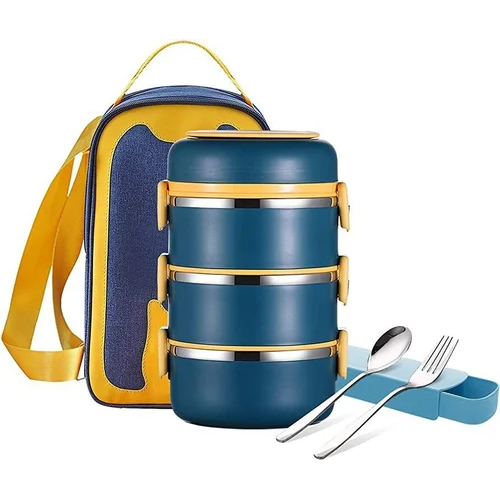 Customized Corporate Stainless Steel 3 Layer Insulated Lunch Box - Capacity: 800 Milliliter (Ml)