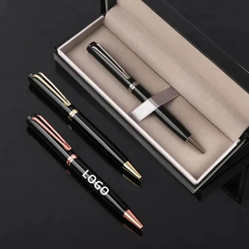 Promotional Ballpoint Metal Pen - Color: Black