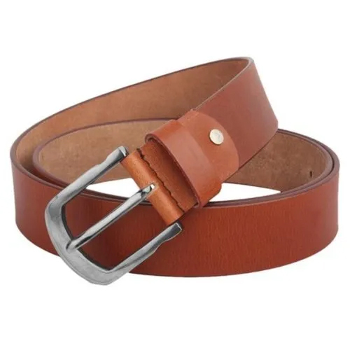 Men Designer Leather Belt - Color: Brown