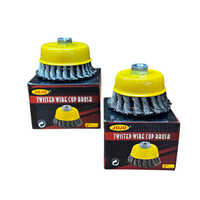 4inch Twisted Wire Cup Brush - Bristle Color: Grey