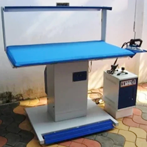 Ss Cloth Steam Pressing Table - Color: White & Blue