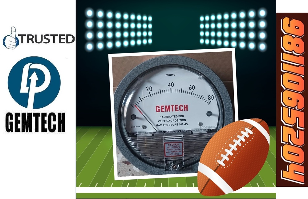Popular Cities GEMTECH Differential Pressure Gauge Wholesalers for Kolkata