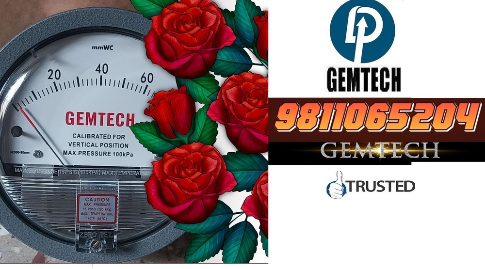 Popular Cities GEMTECH Differential Pressure Gauge Wholesalers for Kolkata