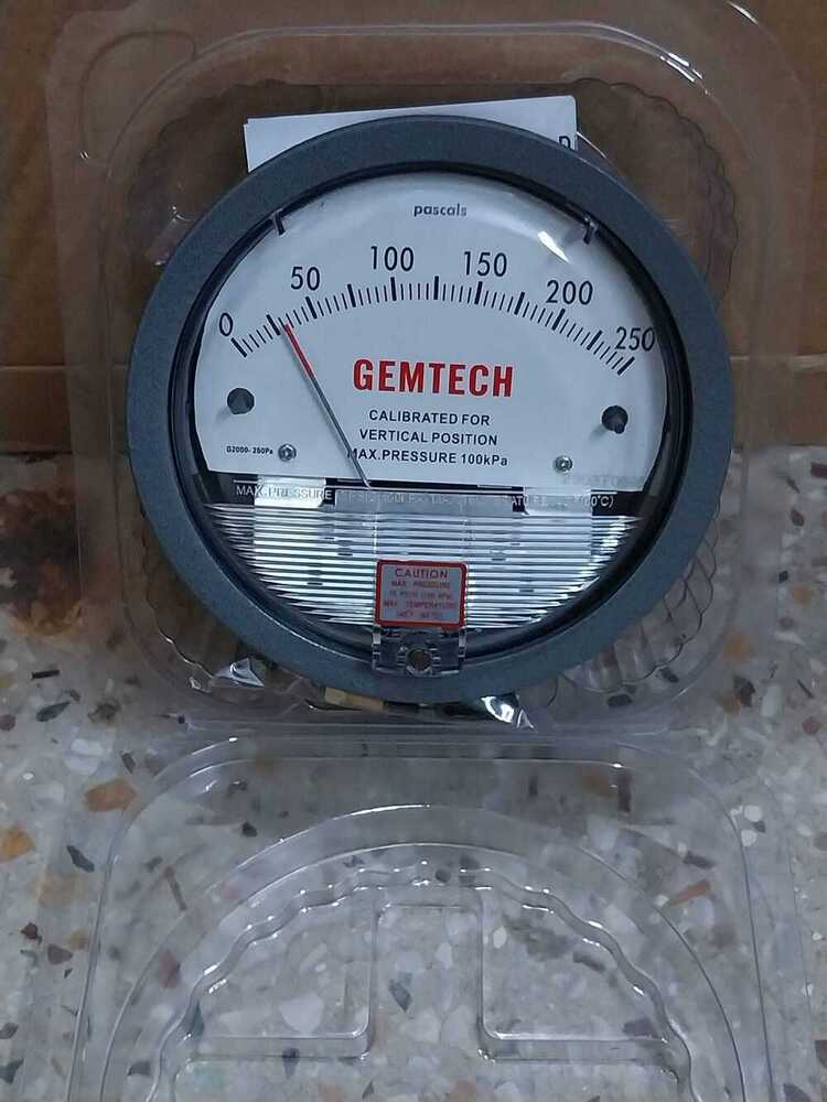 GEMTECH G2000-250Pa Differential Pressure Gauge 0-250 Pascal