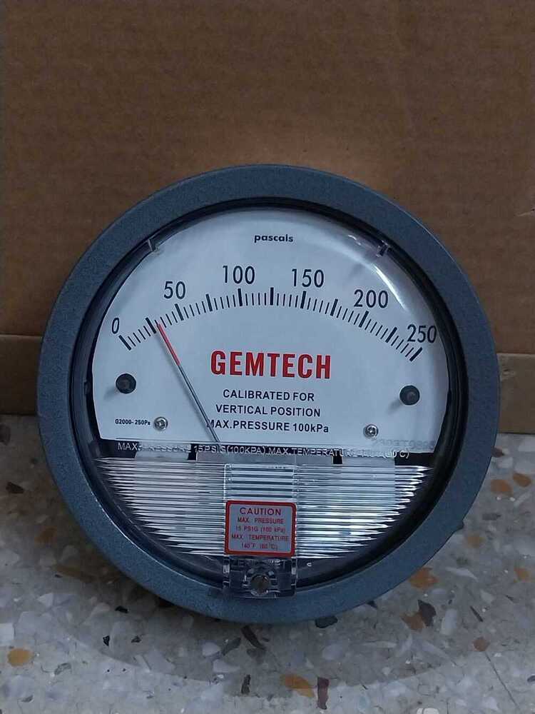 GEMTECH G2000-250Pa Differential Pressure Gauge 0-250 Pascal