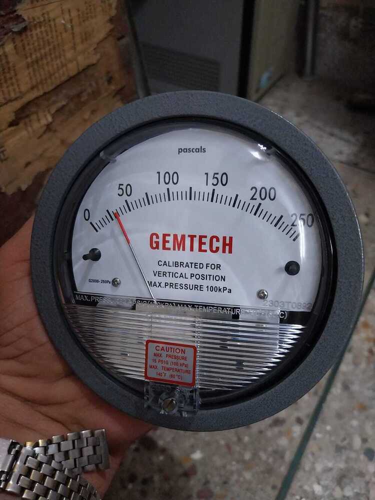 GEMTECH G2000-250Pa Differential Pressure Gauge 0-250 Pascal