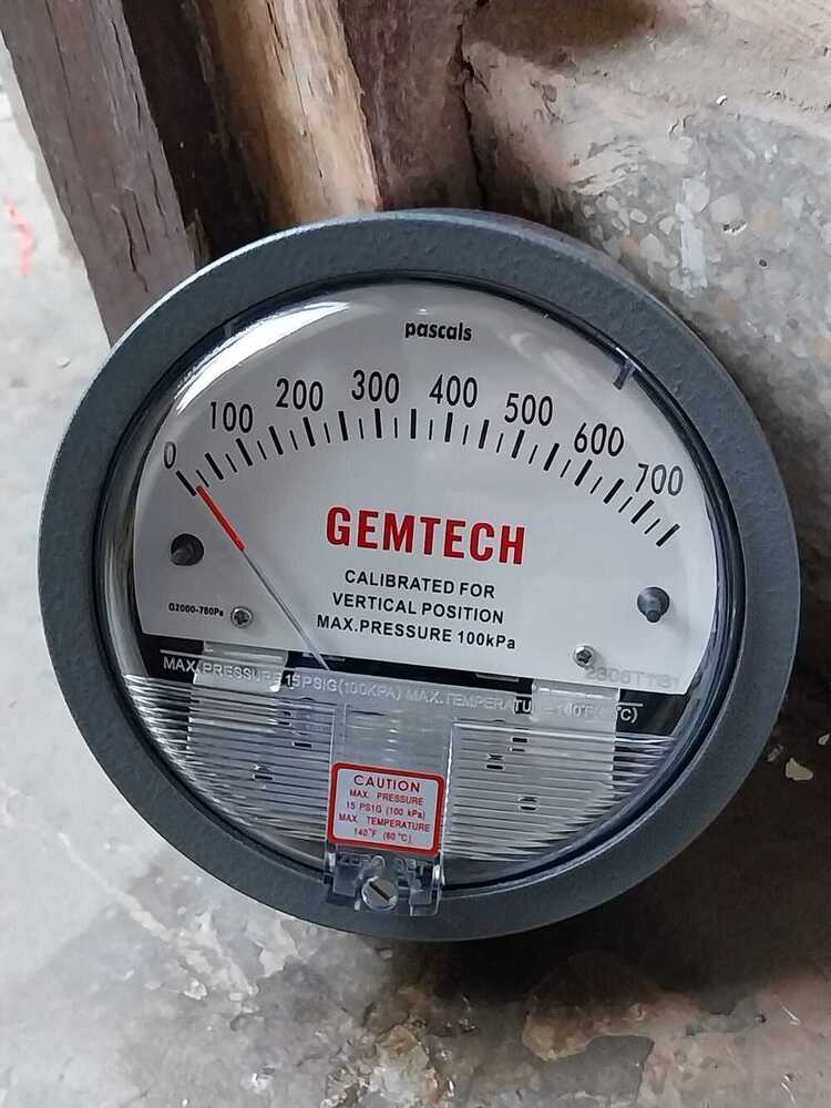 GEMTECH G2000-750Pa Differential Pressure Gauge 0-750 Pascal