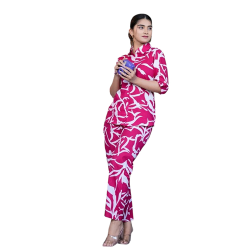 Co-ord Set Stylish Rayon Shirt and Pant Set