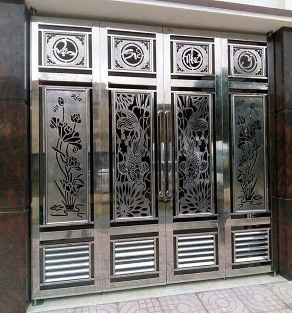 Entrance Steel Gate Readymade - Stainless Steel, Hand Made With Forging Process, Galvanized Finish | Modern Design, Rodent Proof, Easy Installation