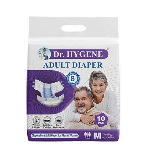 Medium Disposable Adult Diaper - Color: White