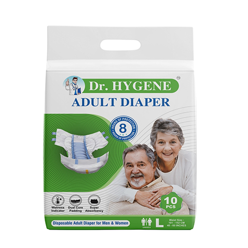 Large Disposable Adult Diaper - Color: White