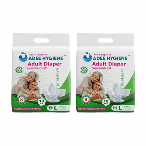 Adult Diaper - Cotton Material, Large Size, Elegant White Color | High Absorption, Disposable, Designed For Adult Comfort