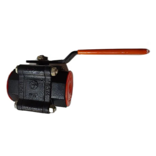 1.2 Inches Brass Screwed Ball Valve - Color: Black