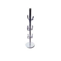 Stainless Steel Helmet Stand - Color: Silver