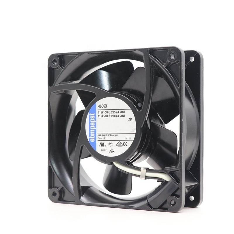 ebmpapst 4606X 119 X 119 X 38mm 115V AC 12cm 18W 180m3/h 3100rpm Ball Bearing Computer Radiator Inverter Axial Cooling Fan