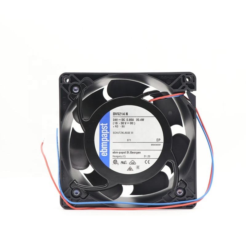 ebmpapst DV5214N 24V DC 0.85A 20.4W 127*38 mm 5000RPM 270m3/h Ball Bearing Aluminum Frame Inverter Cabinet Axial Cooling Fan