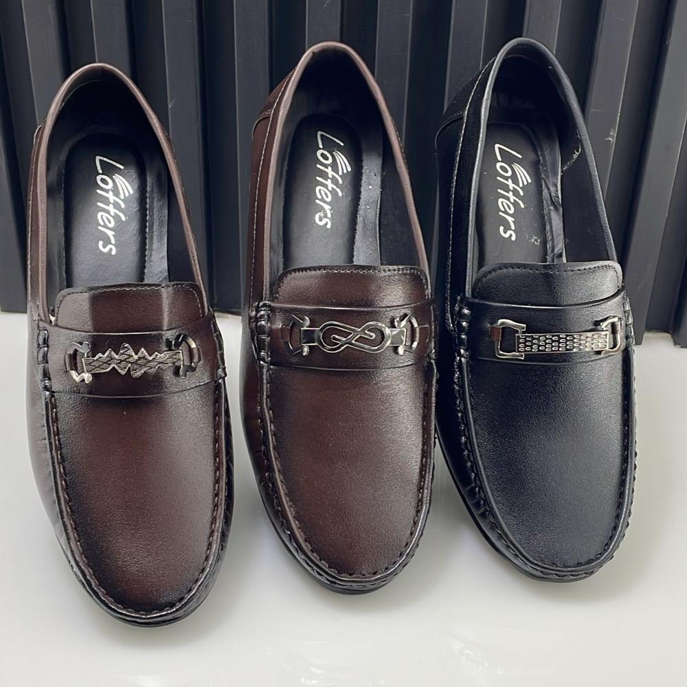 Loafer Shoes - Genuine Leather, Standard Size, Black & Brown | Stylish & Comfortable Design With Anti-sweat Lining, Pvc Non-slippery Sole