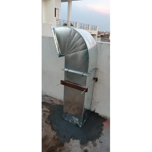 100Mm Stainless Steel Square Exhaust Duct - Color: Silver