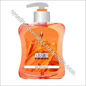 Hand Wash Liquid Soap - Plastic Bottle 250ml , Orange Color, 10x7x15cm Dimensions, Easy Dispensing, Durable Design, Citrus Scent, Germ Protection
