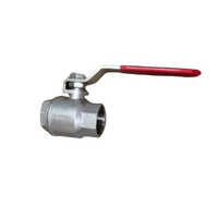 Brass Ball Valve - 1/2 Inch, Silver Polished Finish | High-pressure Water Flow Management, Durable Brass Construction, Industrial-grade Performance