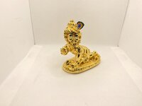 Gold Plated makhan chor Statue