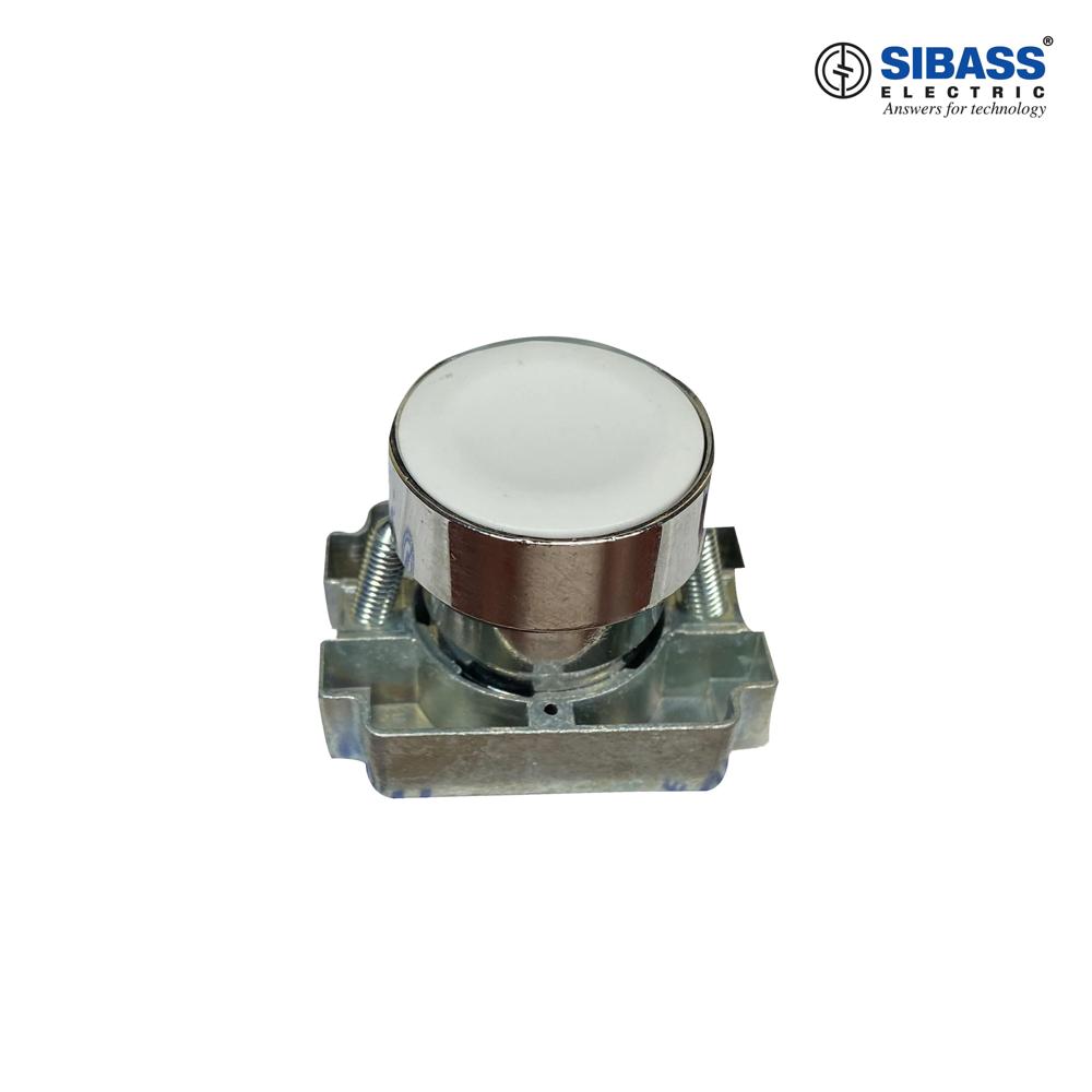 22.5mm DIA PUSH BUTTON(METAL) FLUSH SPRING RETURN WHITE SE-LAY-BA11