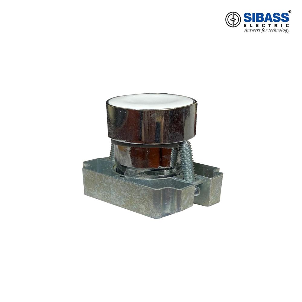 22.5mm DIA PUSH BUTTON(METAL) FLUSH SPRING RETURN WHITE SE-LAY-BA11