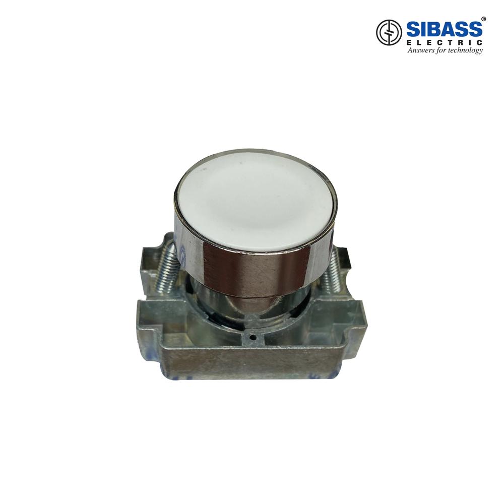 22.5mm DIA PUSH BUTTON(METAL) FLUSH SPRING RETURN WHITE SE-LAY-BA11