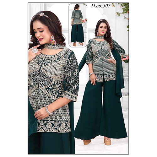 507 Indo Western Crop Top Set
