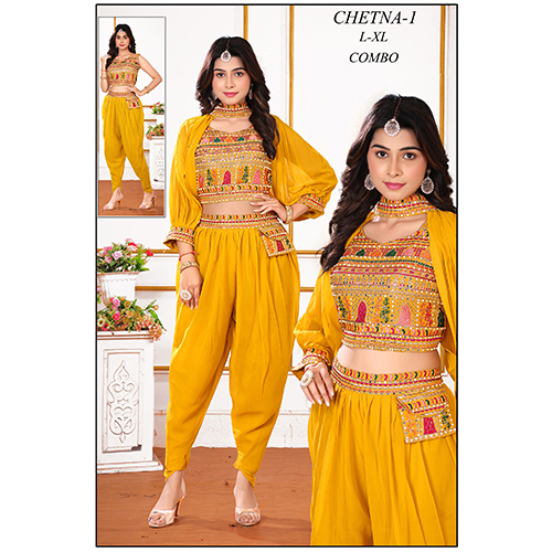 Chetna-I Indo Western Crop Top Set