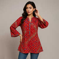 Fancy Bandhani Short Kurti