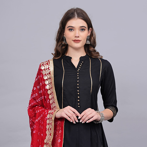 Ladies Black Kurta Set - Color: Different Available