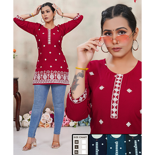 Ladies Maroon Top