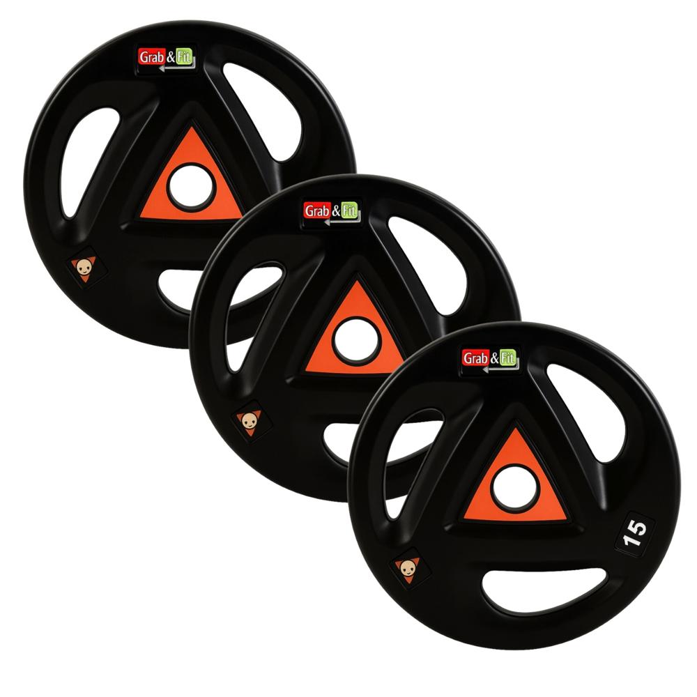 Gym Weight Plates - Rubber, Iron | 2.5 To 25.0 Kg, Customized Colors: Blue, Red, Orange, Yellow, Tri-grip Design, 1-year Warranty, Commercial Use