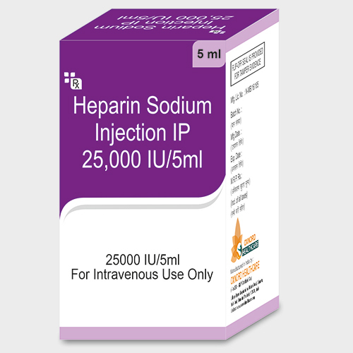 5 ML Heparin Sodium Injection IP 25000 IU