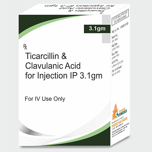 3.1 GM Ticarcillin And Clavulanic Acid For Injection IP